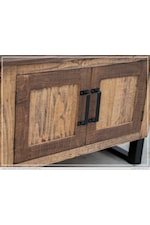 International Furniture Direct Olivo Rustic Two-Tone 4-Door 93" TV Stand