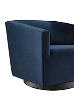 Modway Twist Accent Lounge Performance Velvet Swivel Chair - Blue/Gold