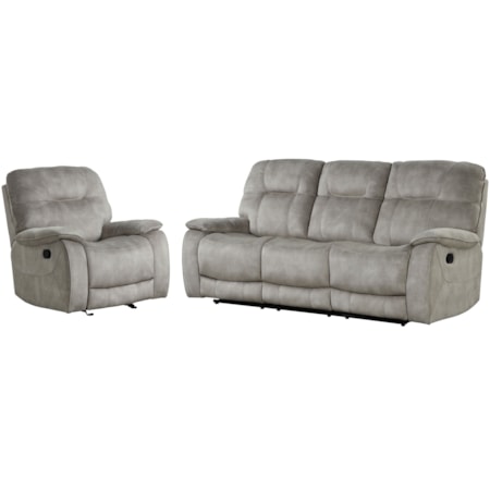 Manual Reclining Sofa and Recliner Set