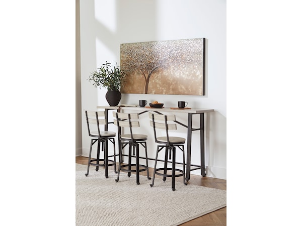 4-Piece Long Counter Table Set