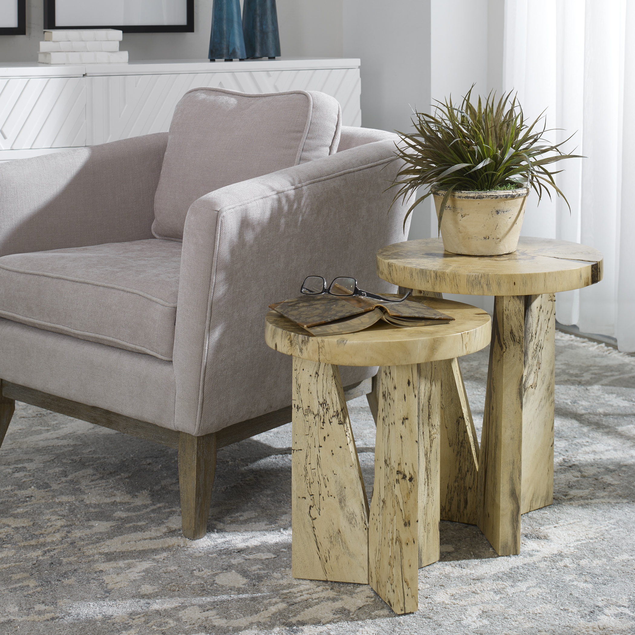 Uttermost Accent Furniture - Occasional Tables Nadette Natural Nesting Tables S/2