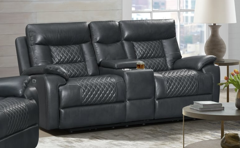 Elements International  Power Reclining Loveseat