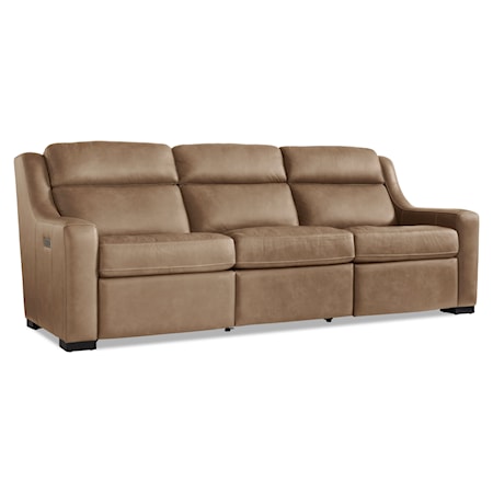 Genuine Leather Power Reclining Sofa