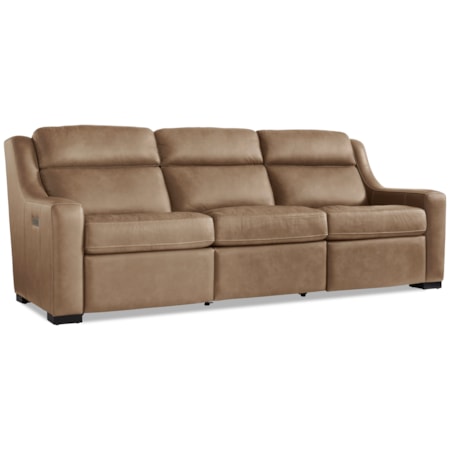 Genuine Leather Power Reclining Sofa