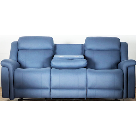 Devon  Sofa W/Dual Recliner-Blue