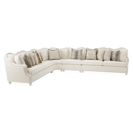 4-Piece Upholstered Sectional Sofa