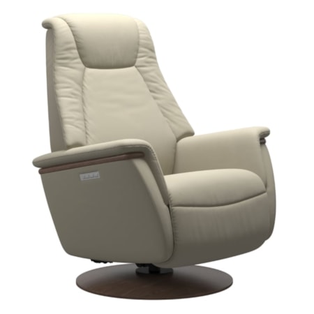 Medium Power Recliner with Wood Base