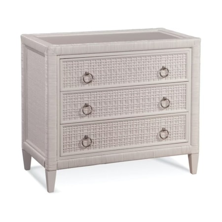 Naples Three Drawer Rattan Chest