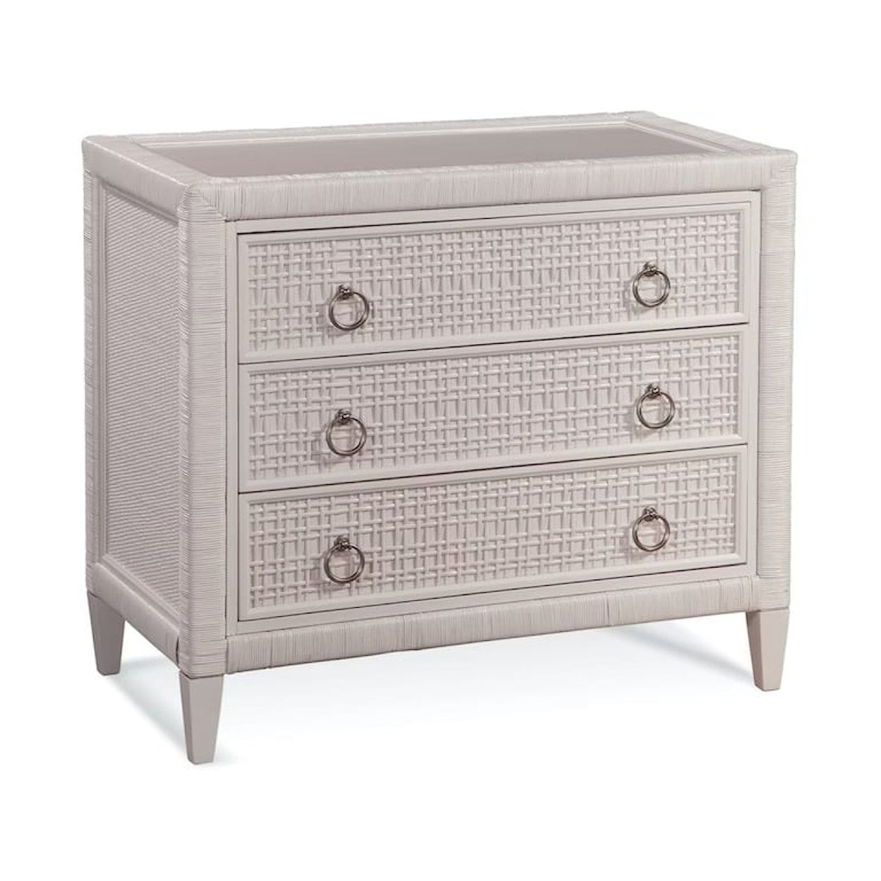 Braxton Culler Naples Naples Three Drawer Rattan Chest