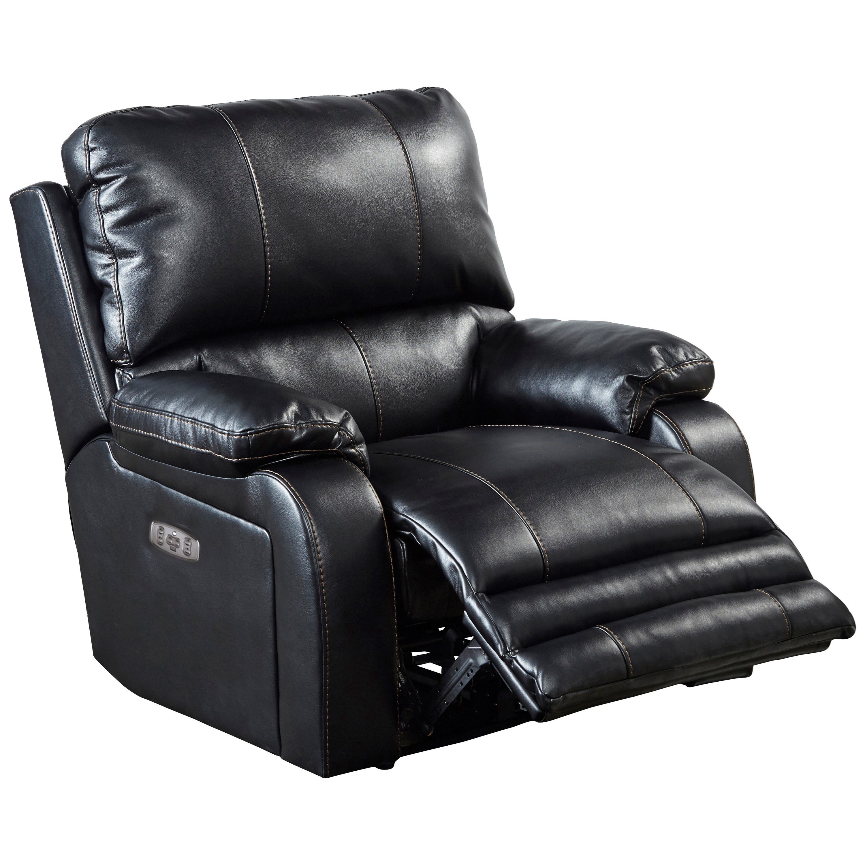 power recliner with adjustable headrest and power lumbar support