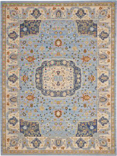 8'6" x 11'6" Light Blue Rectangle Rug