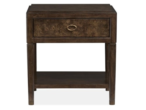Transitional Open Nightstand with Drawer