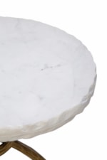 Furniture Classics  Contemporary Side Table with Marble Top