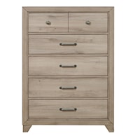 Transitional 6-Drawer Bedroom Chest