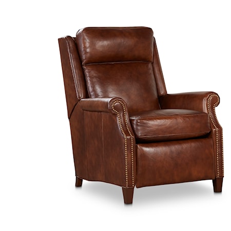 Transitional Power Recliner with Rolled Scoop Arms