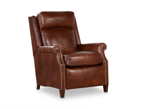 Transitional Power Recliner with Rolled Scoop Arms