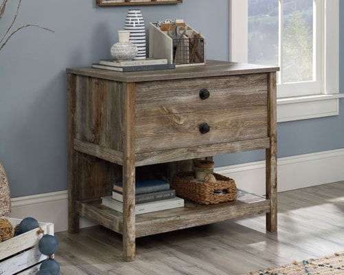 Rustic Granite Trace File Cabinet - Rustic Cedar