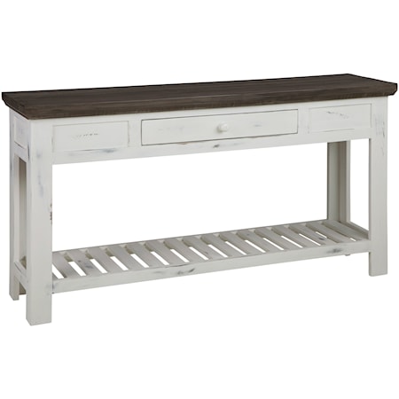 Farmhouse Sofa Table with Drawer