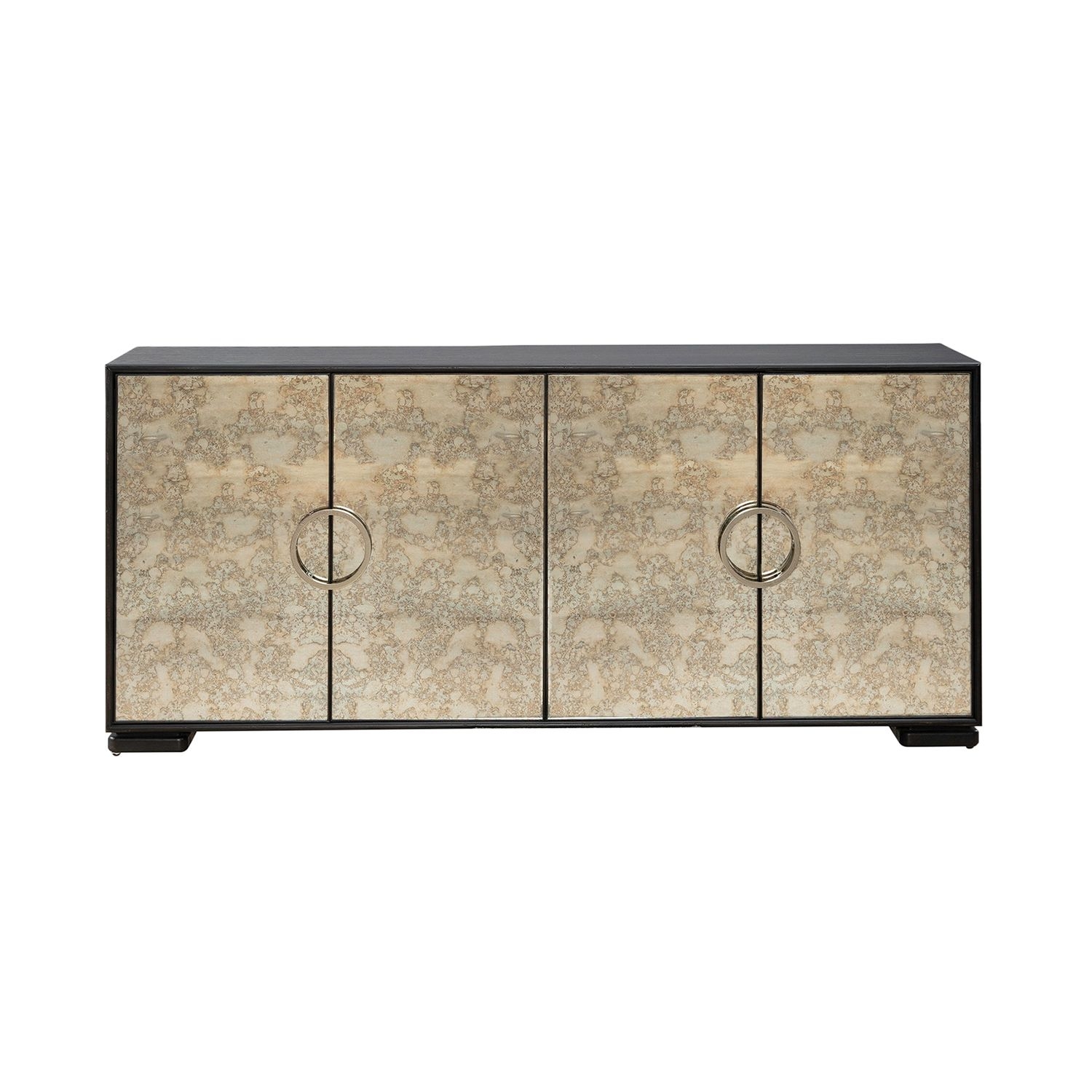 Liberty Furniture BARLOWE Antique Mirrored-Glass Door Accent Cabinet