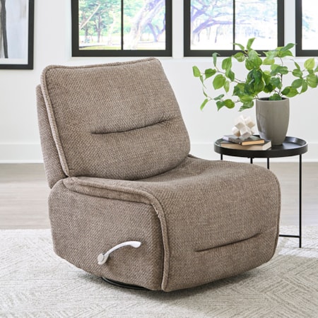 Armless Swivel Glider Recliner