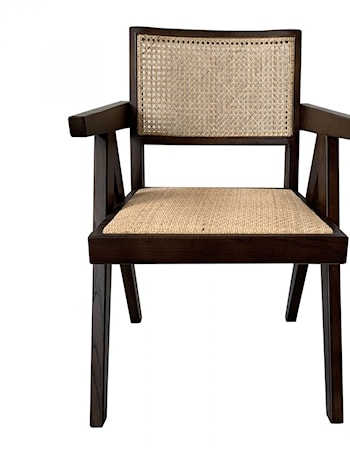 Dark Brown Solid Elm Chair 