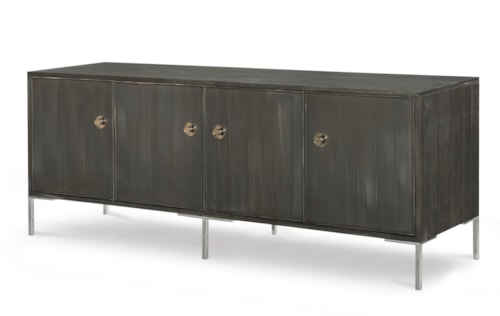 Contemporary 4-Door Media Console
