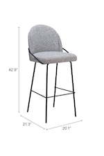 Zuo Jambi Collection Contemporary Barstool