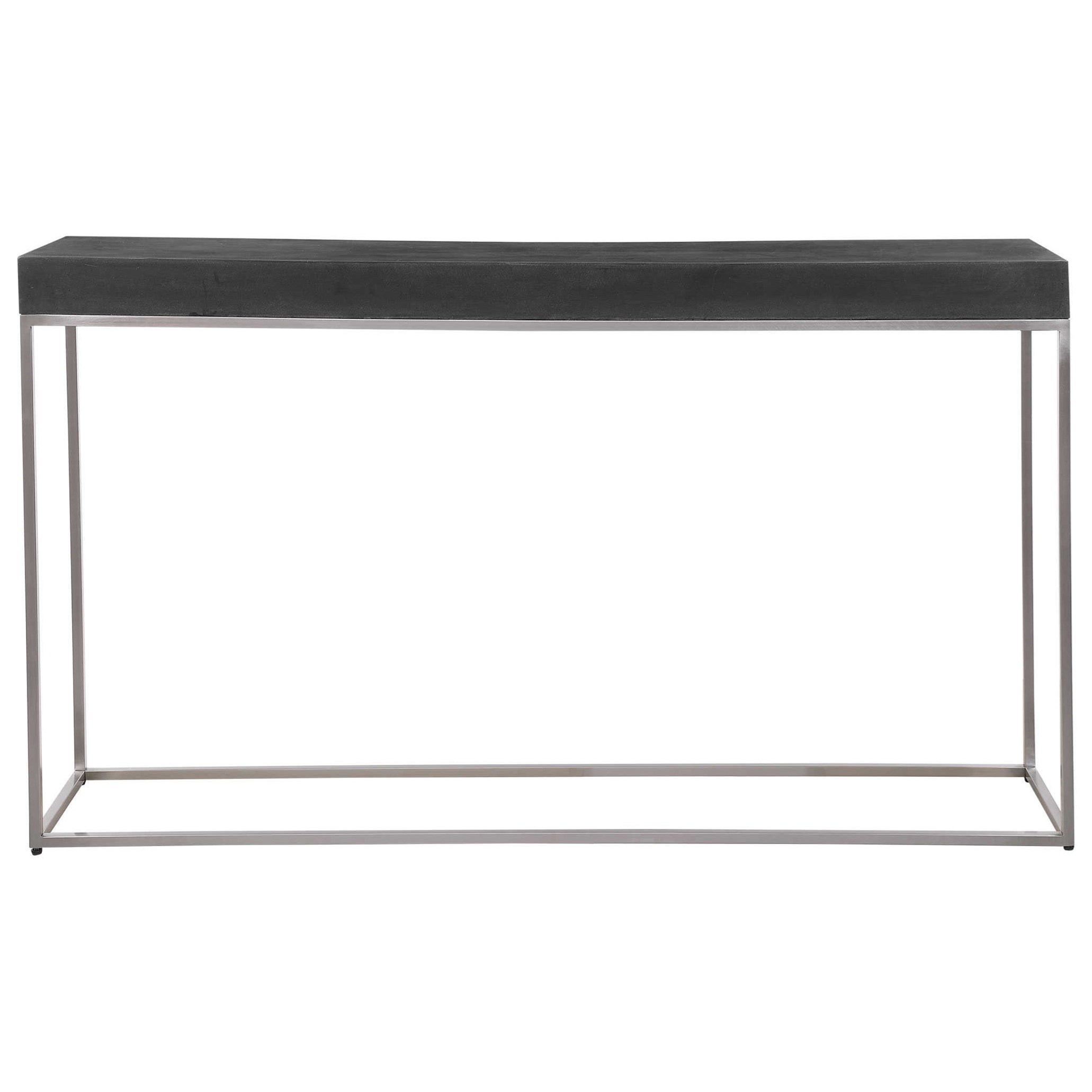 Uttermost Accent Furniture - Occasional Tables Black Concrete Console Table