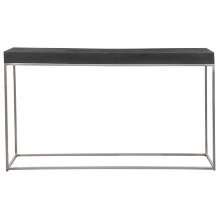 Black Concrete Console Table