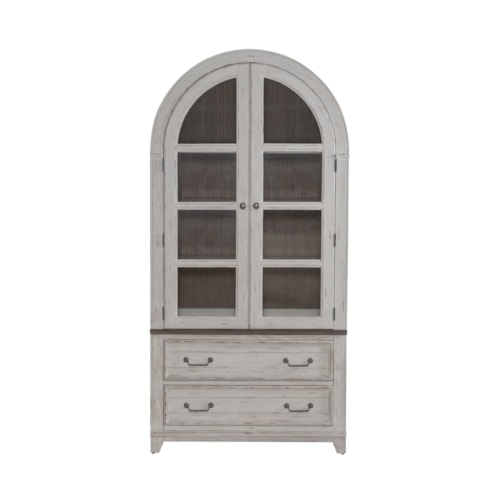 Cottage Curio Cabinet with Built-in LED Light