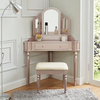 Transitional Vanity with Stool