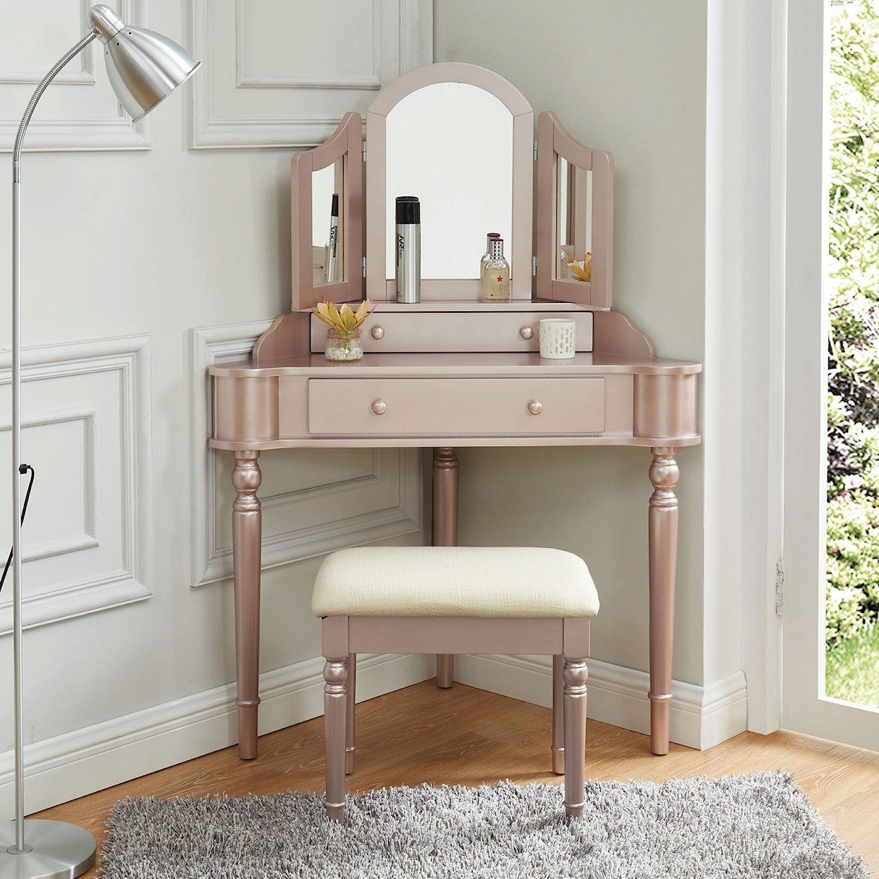 Furniture of America - FOA Kasey Vanity w/ Stool