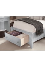Vaughan-Bassett Bonanza Transitional Upholstered Twin Bed with Panel Footboard