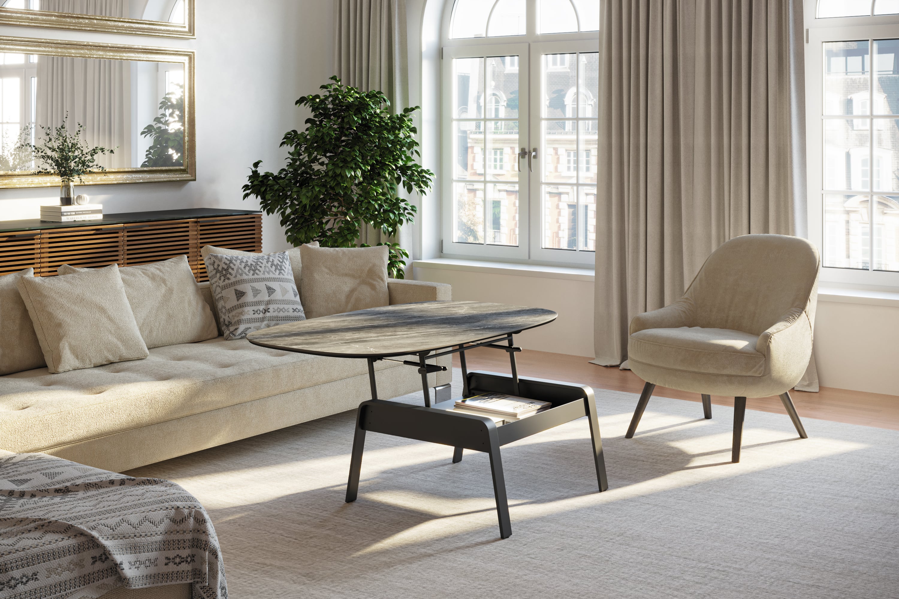 BDI Cloud 9 Lift Top Coffee Table