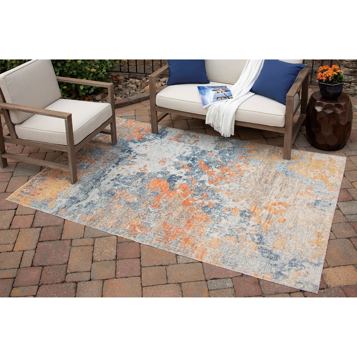 Signature Design by Ashley Contemporary Area Rugs Wraylen Indoor/Outdoor Large Rug