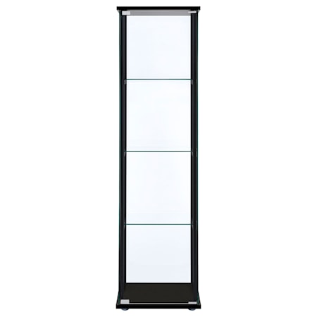 Cyclamen 4-shelf Glass Curio Display Cabinet