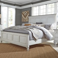 Cottage California King Panel Bed with Bead Molding