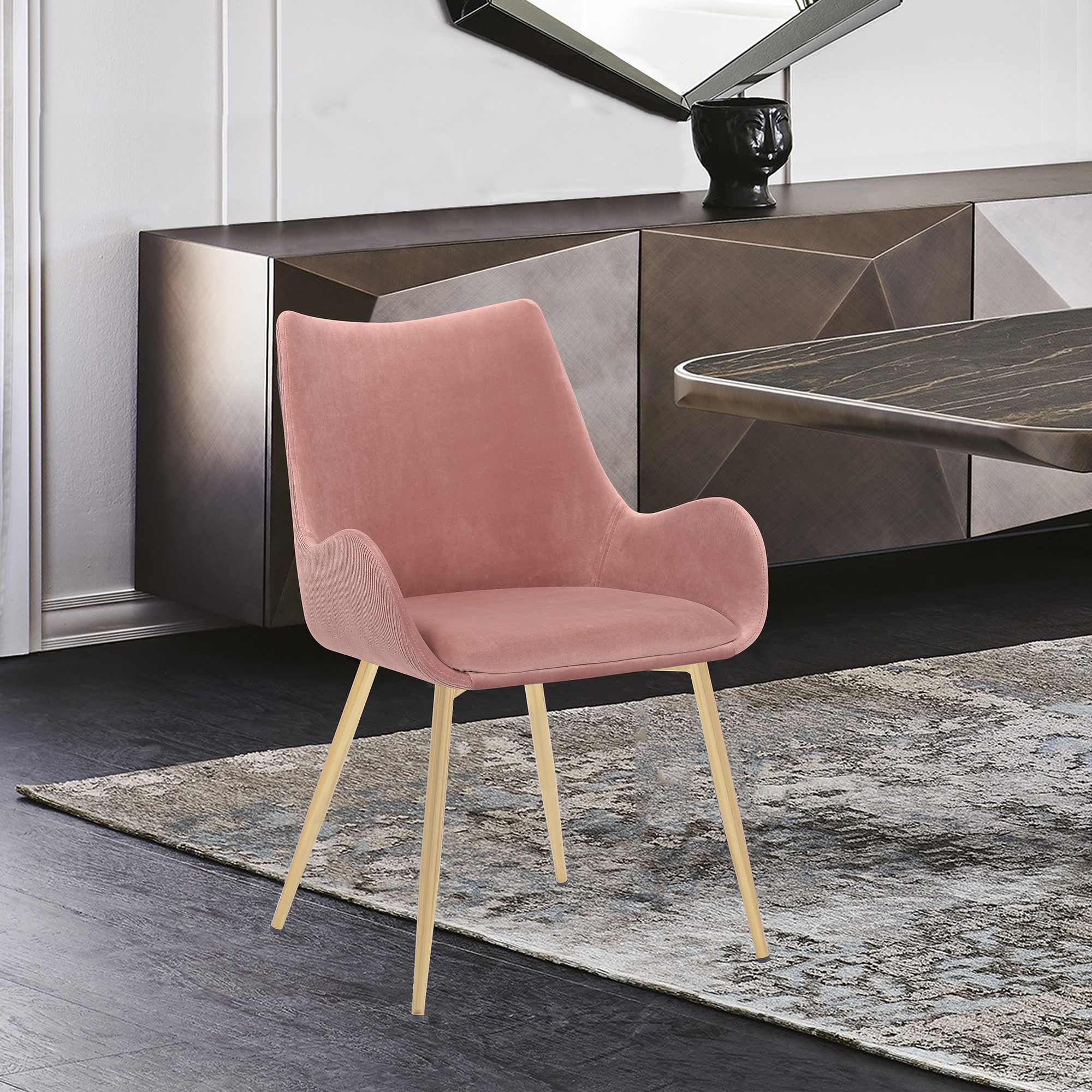 Armen Living Avery Upholstered Dining Side Chair