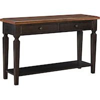 Rustic 2-Drawer Sofa Table