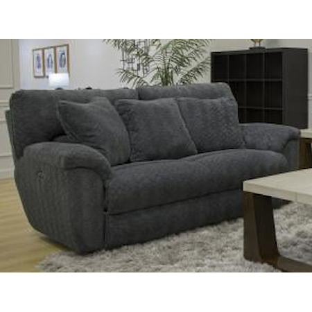 Casual Power Reclining Loveseat with Power Headrests