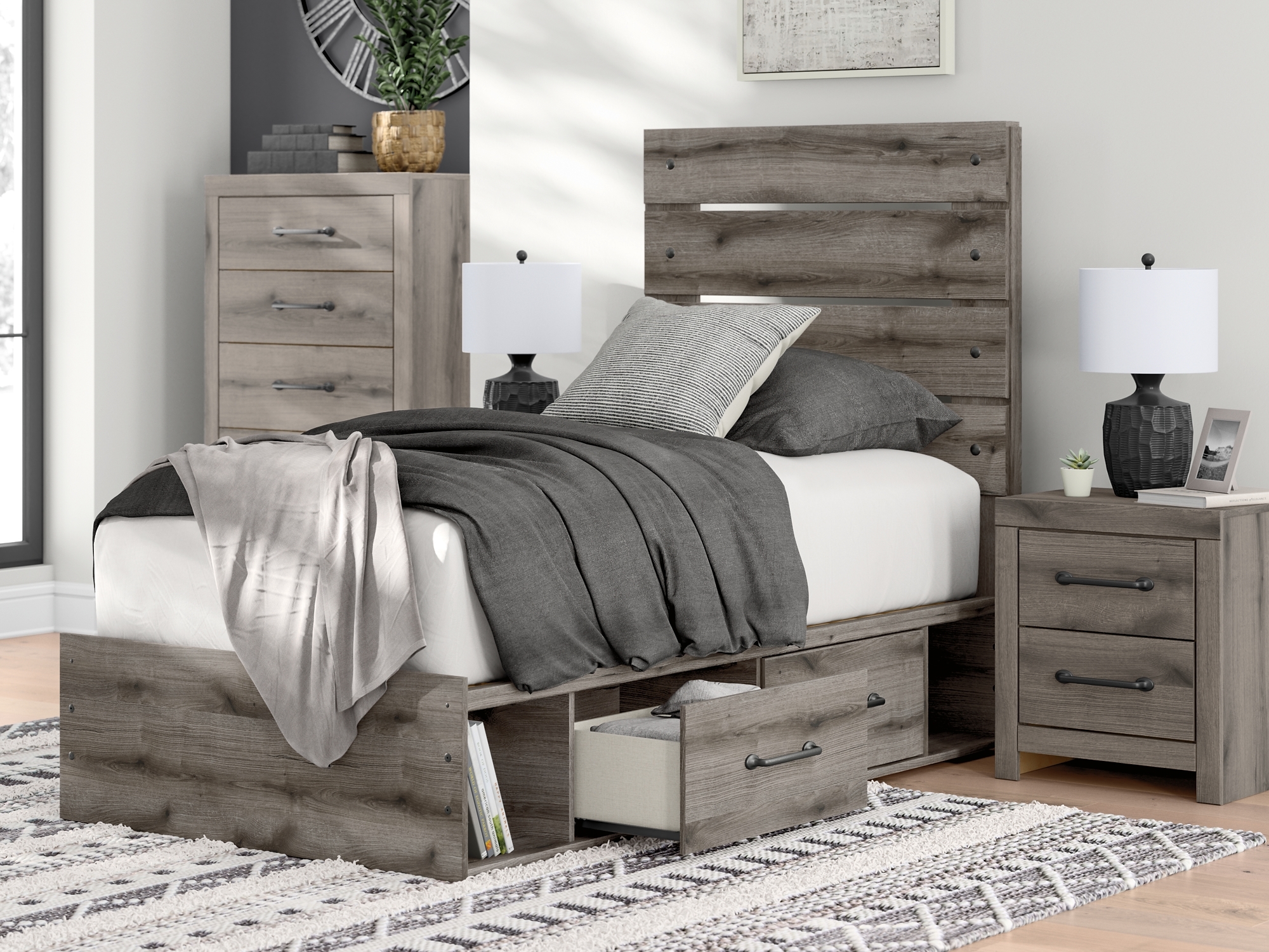 Signature Design by Ashley Graystorm Twin Panel Bed