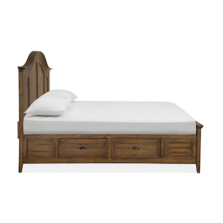 Queen Arched Storage Bed