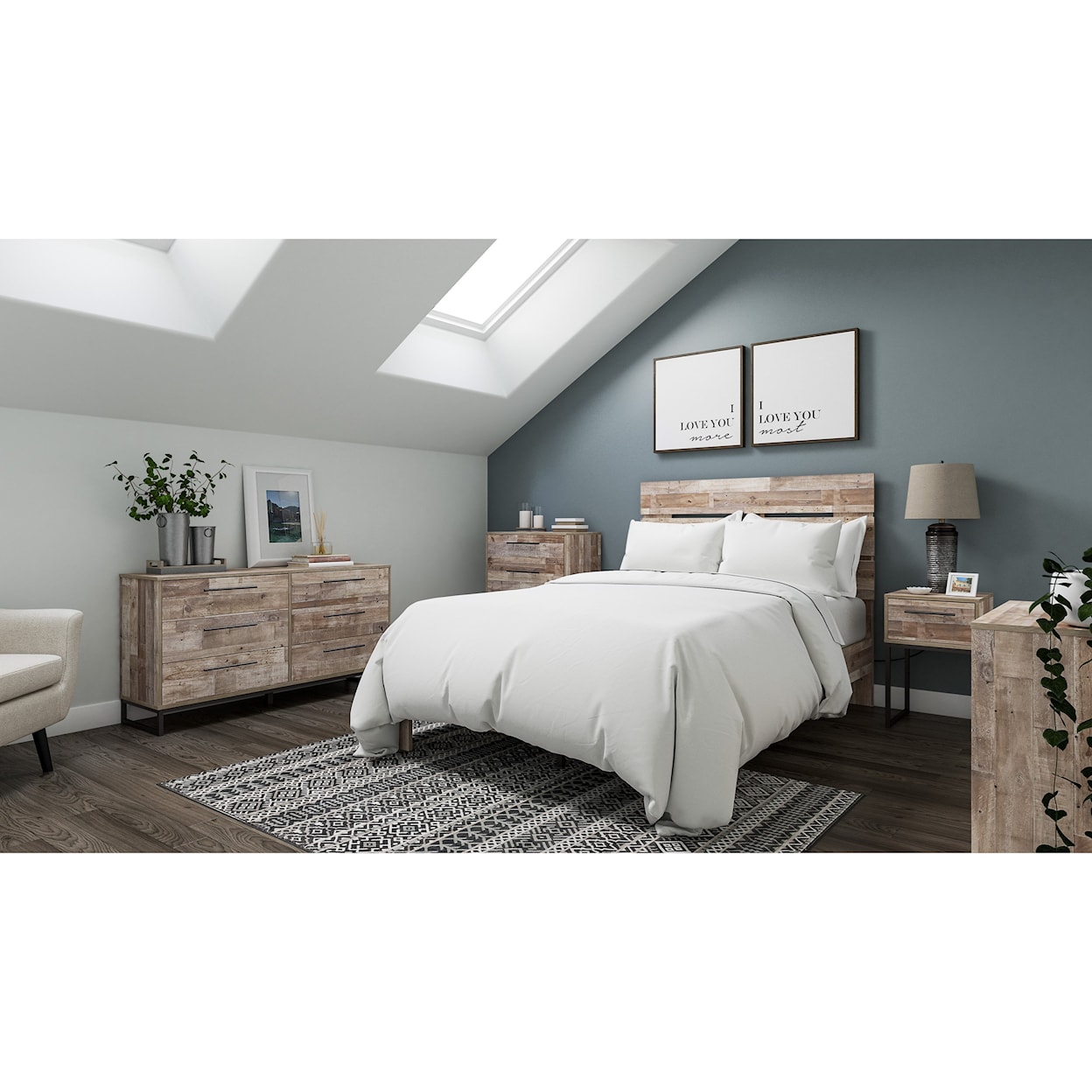 Ashley Signature Design Neilsville Full Platform Bed with Headboard