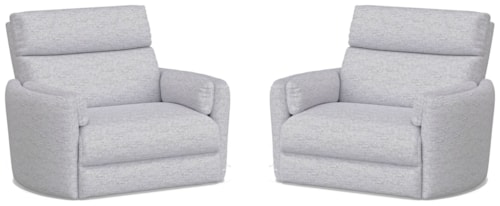 Casual Extra Wide Power Glider Recliner (Set of 2)