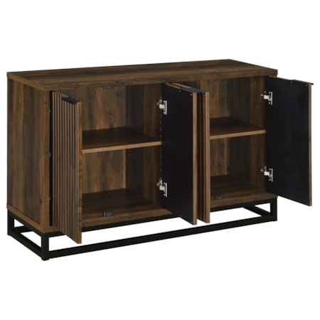 WYATT 4 DOOR BROWN ACCENT CABINET |