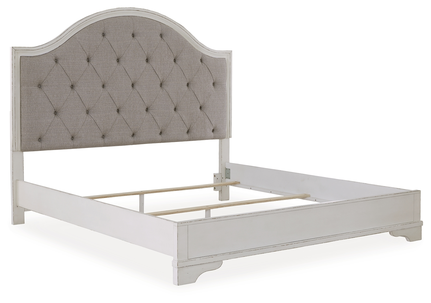 King Upholstered Panel Bed