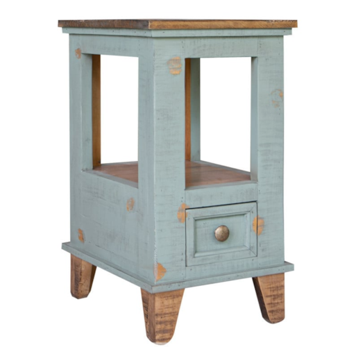 Transitional Two-Tone 1-Drawer Chairside Table