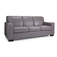 Casual Sofa with Beveled Arms