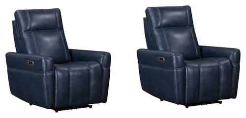 Transitional Zero Gravity Power Recliner with Power Headrest (Set of 2)