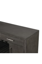 New Classic High Line Transitional Server with Bottle and Glass Storage